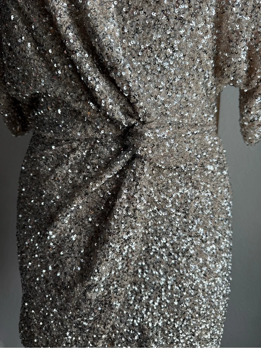 Zara Sequined Mini Wrap Dress Sz: Small - Picture 5 of 15